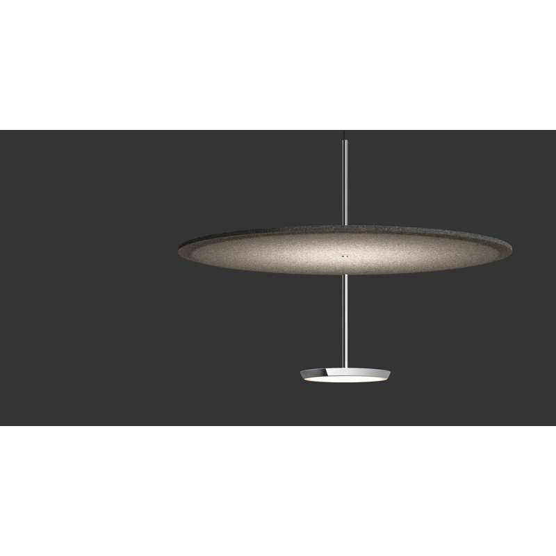 Sky Sound Pendant, Anthracite, 17.5" H x 17.5" W x 17.5" D, Silver
