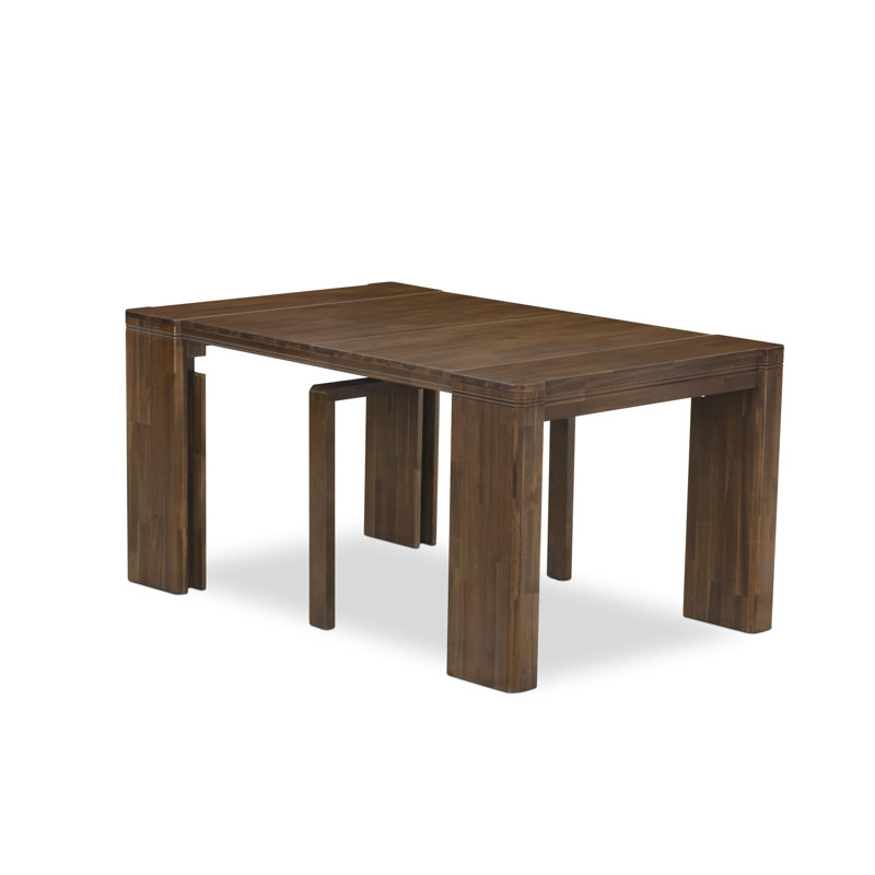 Antique Walnut Extendable Acacia Wood Dining Table