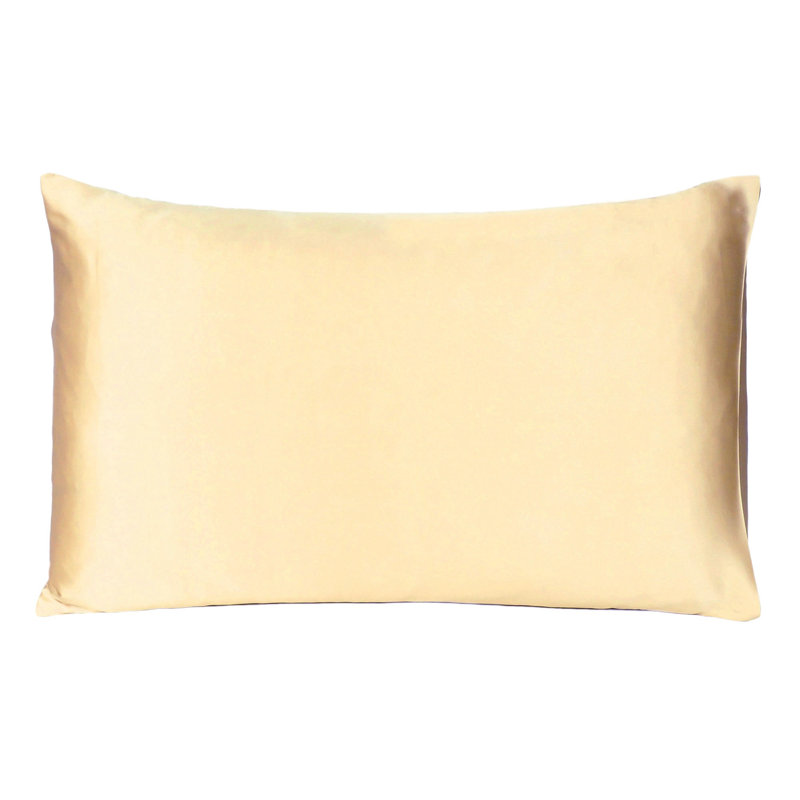 Taie d'oreiller en satin , Grand, Jaune pâle