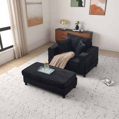 Modern Modular Upholstered Accent Chair - Single Sofa For Living Room & Bedroom With Flexible Design
