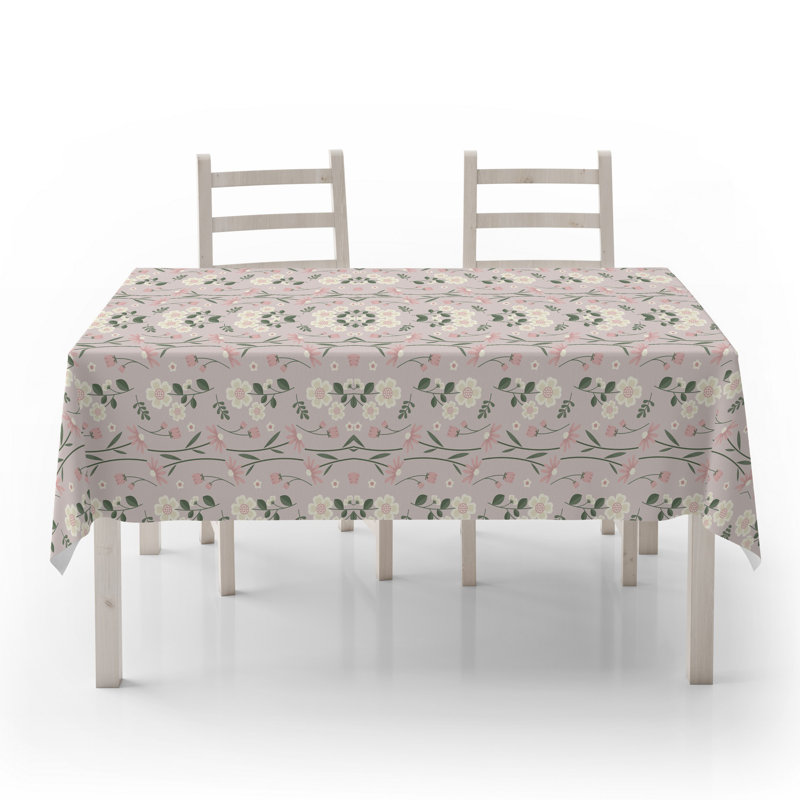 Durable Tablecloth, 50% Cotton / 50% Polyester, 55.1 x 118.1 inches | Machine Washable at 86°F, Tumble Dryer Safe, Ironable | Perfect for Dining Room, Parties & Everyday Use, Elegant Design & Easy Care