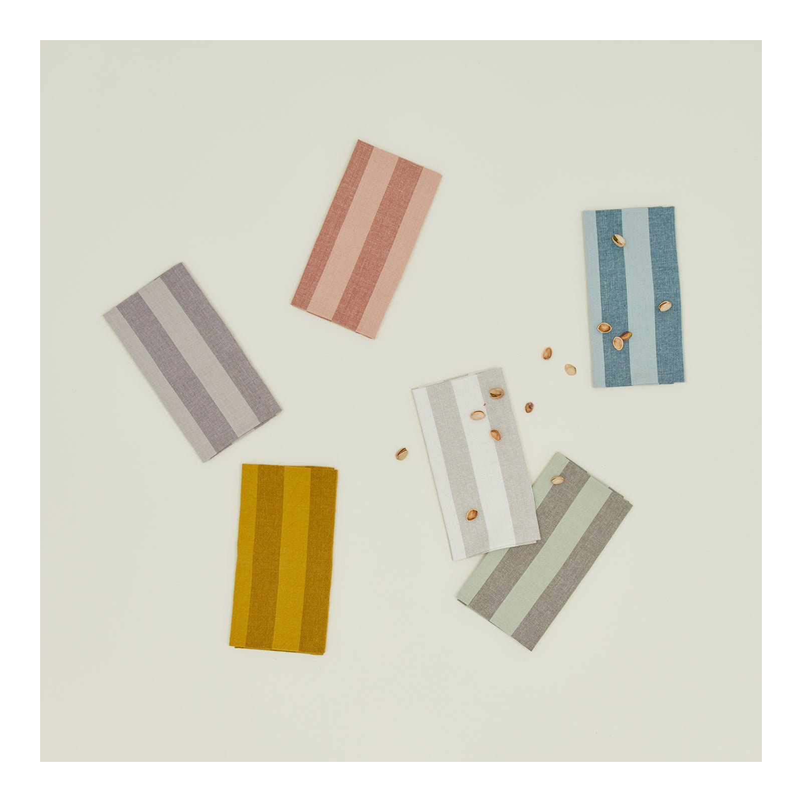 Essential Striped Dinner Napkin , Light Gray/Dark Gray