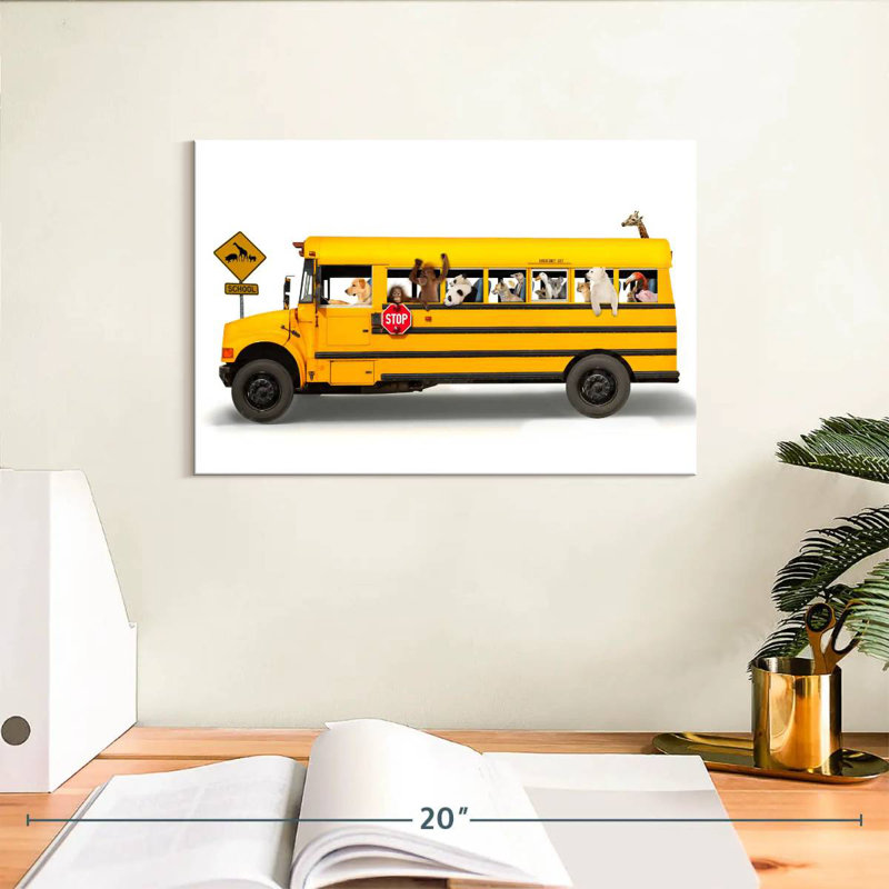 School Bus, 8" H x 12" W