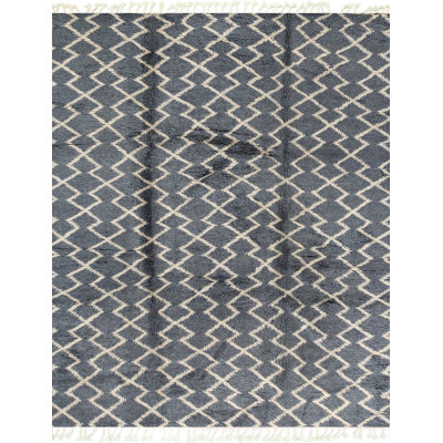 Moroccan One-of-a-Kind 9' X 12' Wool Area Rug in Gray