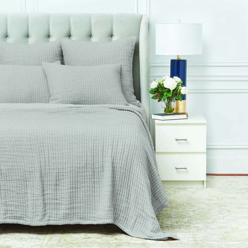 Maybell 100% Cotton Blanket, Queen, Ash