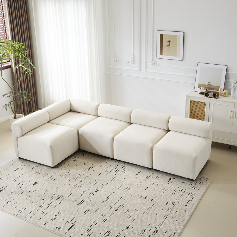Canapé modulaire rembourré en U Briar, H 27 po x l 109 po x P 57 po