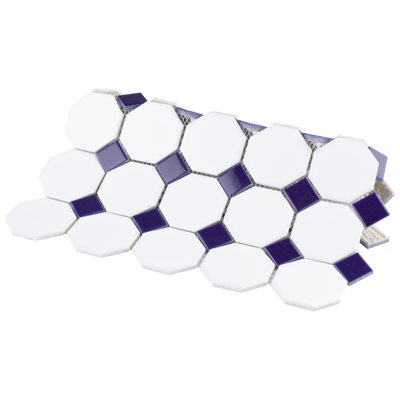 Carreau de mosaïque en porcelaine 11-1 / 2 "x 11-1 / 2" Metropolis Octagon