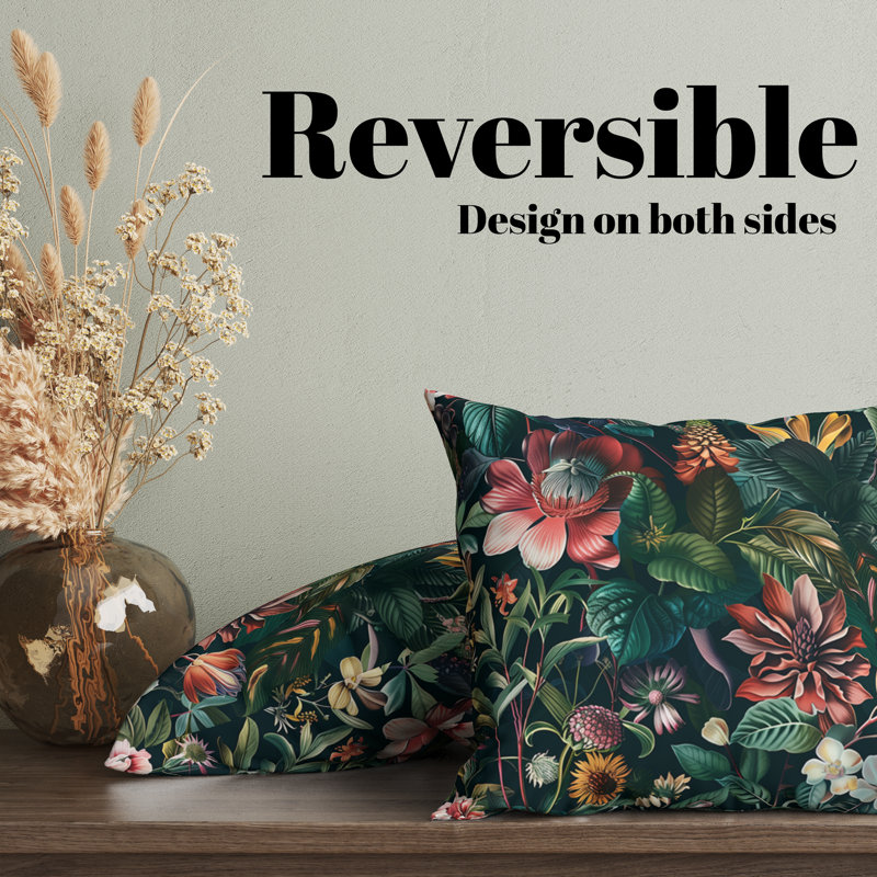 Housse de coussin réversible Calliope, H 20 po x l 20 po