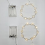 Battery Operated LED Fairy String Lights with Snowflakes