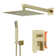 Shower System 10 Inch Bathroom Luxury Rain Mixer Shower Combo Set Wall Mounted Rainfall Shower Head And Handheld System Shower Faucet Set