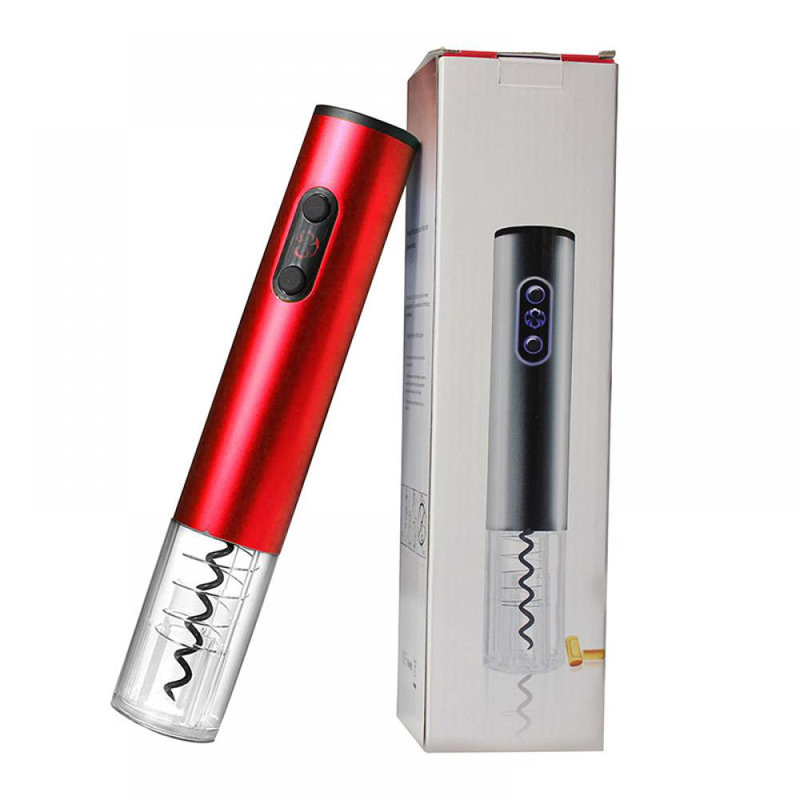 Malcolm Stainless Steel Electric Wine Opener, Red