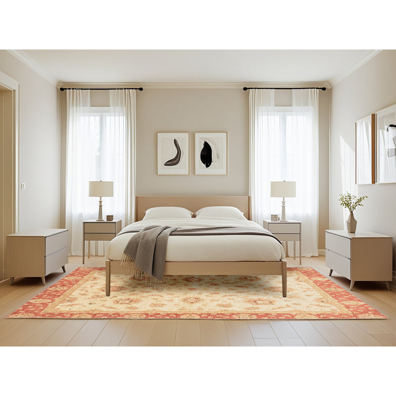 Tapis décoratif multicolore à motif abstrait, Rectangle 5 pi x 8 pi