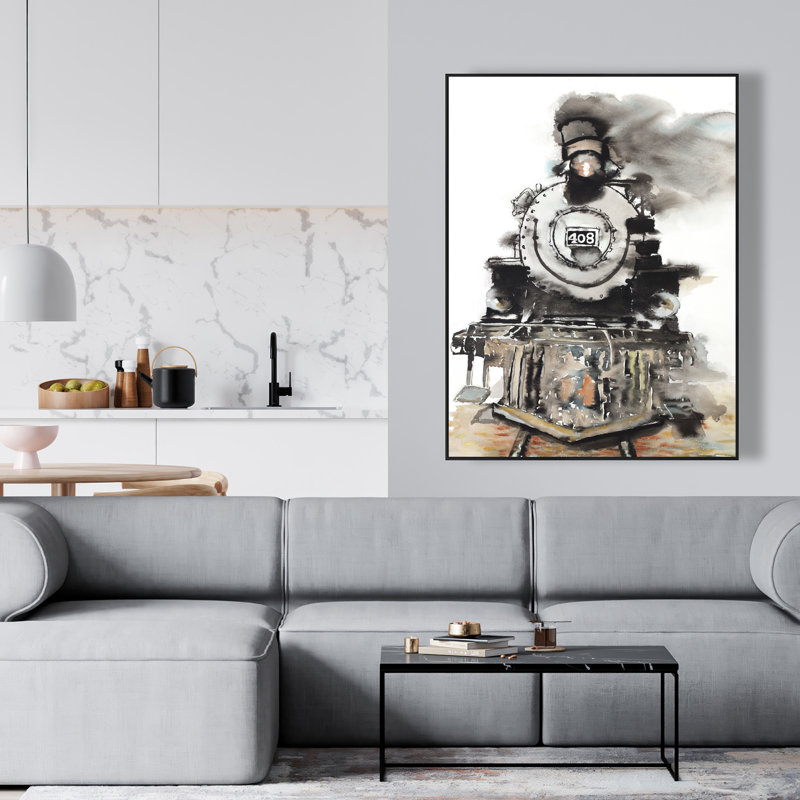 Art rétro sur toile encadrée, sépia industriel | Décoration intérieure