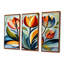 «Green Mid Century Mod Nature Tulip I», ensemble de décorations murales abstraites de style Mid-Century-107212842-107212850