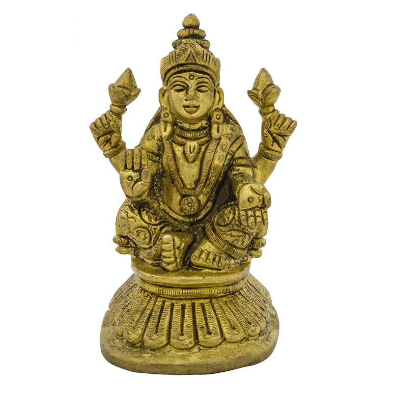 Statue à quatre bras assis Lakshmi