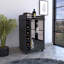 Chariot-bar moderne, armoire à deux niveaux avec porte en verre-94239588