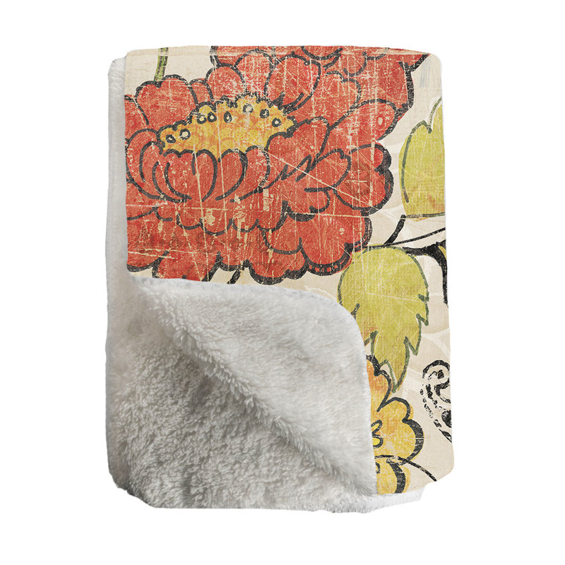 Jeté en sherpa Heirloom Floral