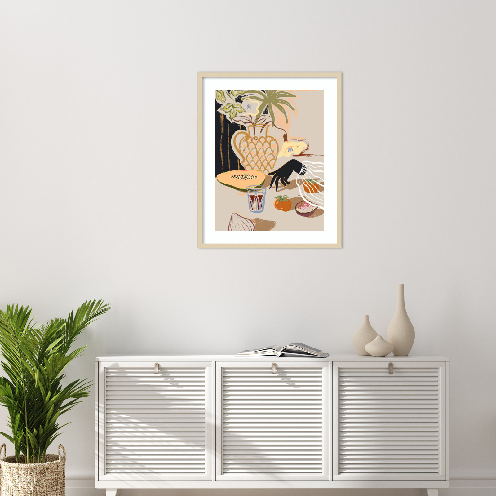 Northbrook "Fruitful Spread" Print, Brown, 33" H x 27" W