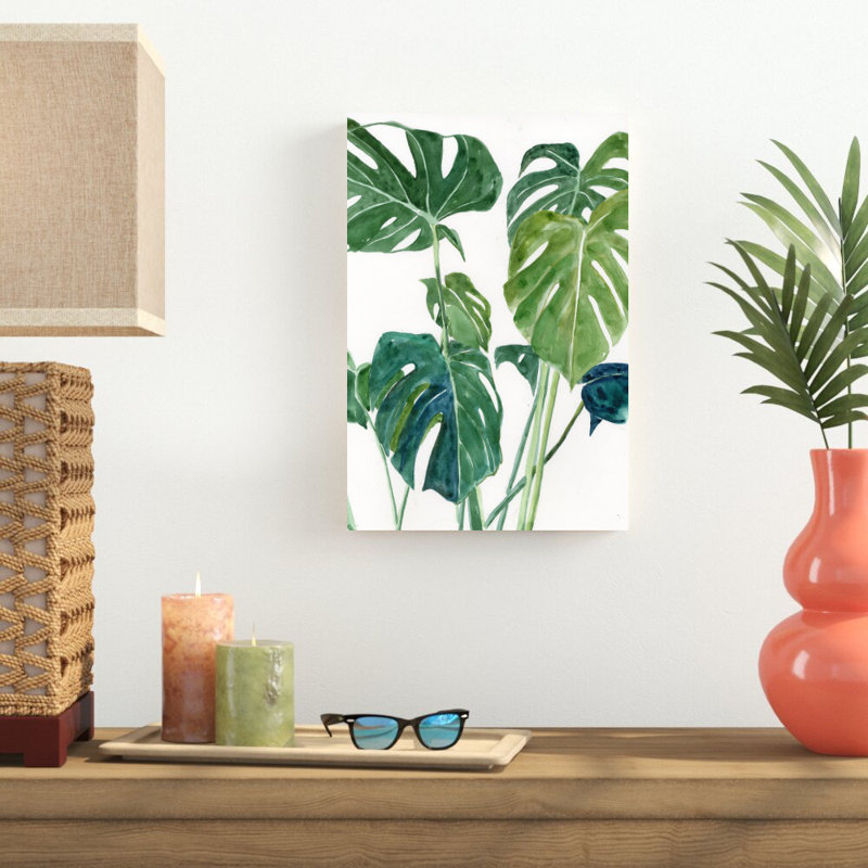 «Monstera Plants», reproduction d'art sur toile tendue, H 18 po x l 12 po