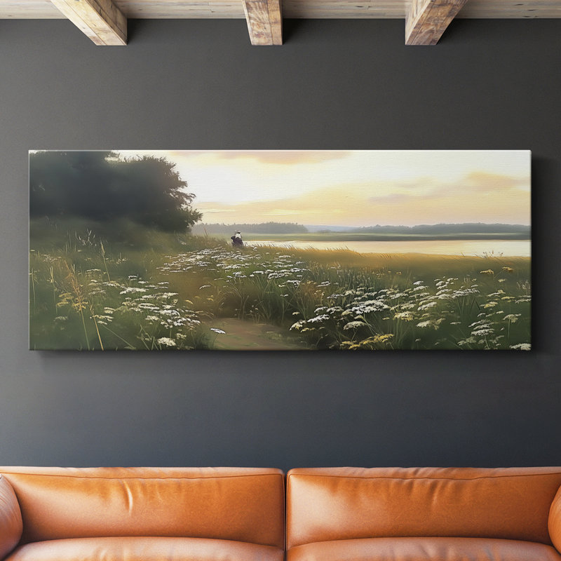 Série paysage - CLVII - Toile tendue avec châssis - Prêt à accrocher, H 12 po x l 30 po