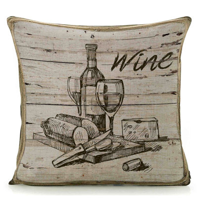  Coussin en lin Wine