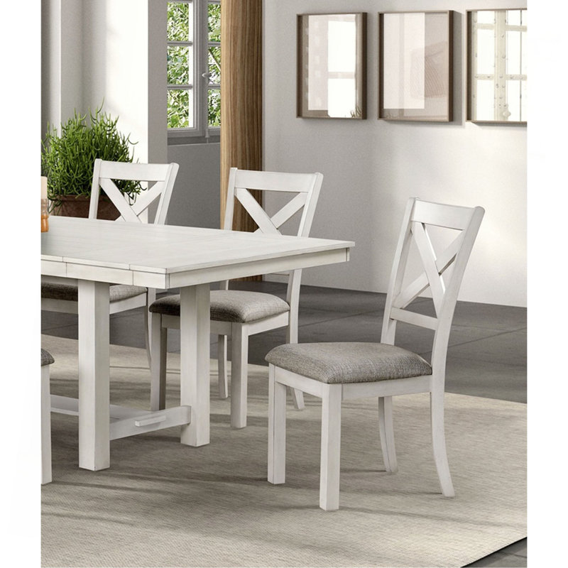 Mobilier de salle à manger rustique en chêne blanc 2 pièces Farmhouse