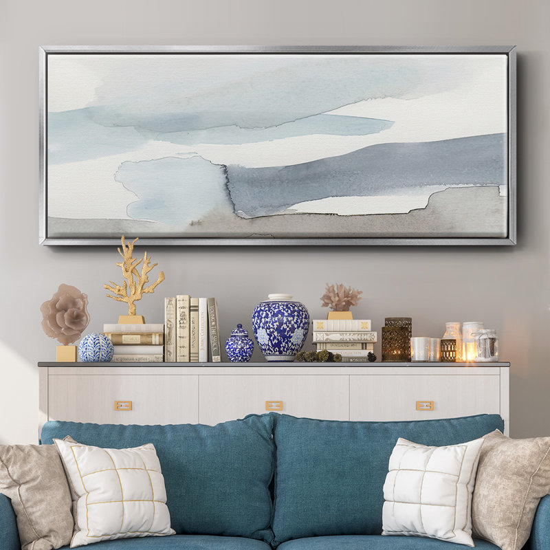 Coastal Tones II - toile encadrée, H 8 po x l 20 po