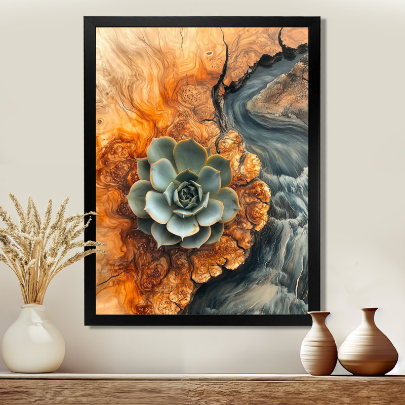 Murtagh - Floral Canvas Prints, 32" H x 24" W, Single Picture Framed Print, Black