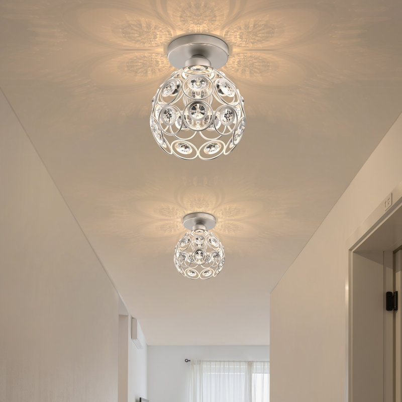 Plafonnier semi-encastré 1 lumière avec design creux