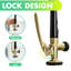 Robinet de cuisine commercial en or brossé à poignée simple avec douchette rétractable, cartouche en céramique, Leak - Operation Modern Classic en or, tour à arc élevé de 360 degrés, mode eau multifonctionnel-1008946289