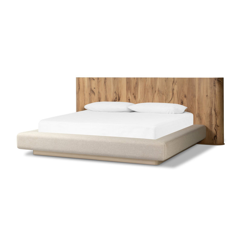 Lara Bed-Natural Reclaimed French Oak-Queen, King