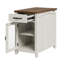 Table de bout haute de 23,5 po avec station de rangement et de charge, table de chevet pour le salon et la chambre à coucher Analiesa-1546515616