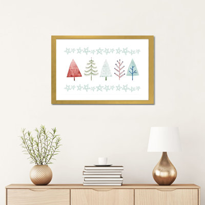 «Christmas Tree Whimsy Collection C» par Grace Popp - reproduction d'art