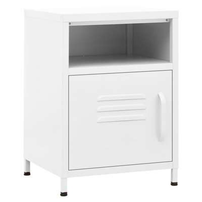 Bren 35cm W Steel Bedside Table