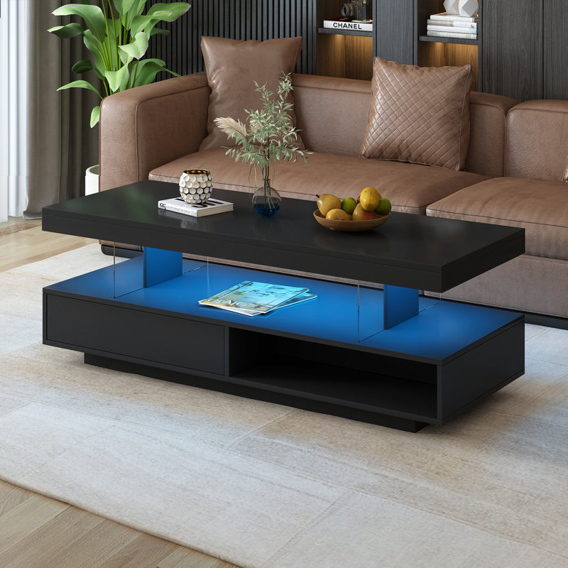 Table basse avec rangement Boby, Black