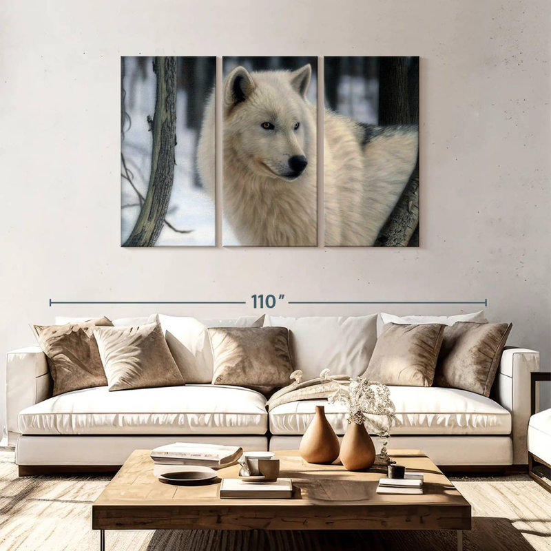 Brampt Arctic Prince Arctic Wolf, 48" H x 74" W