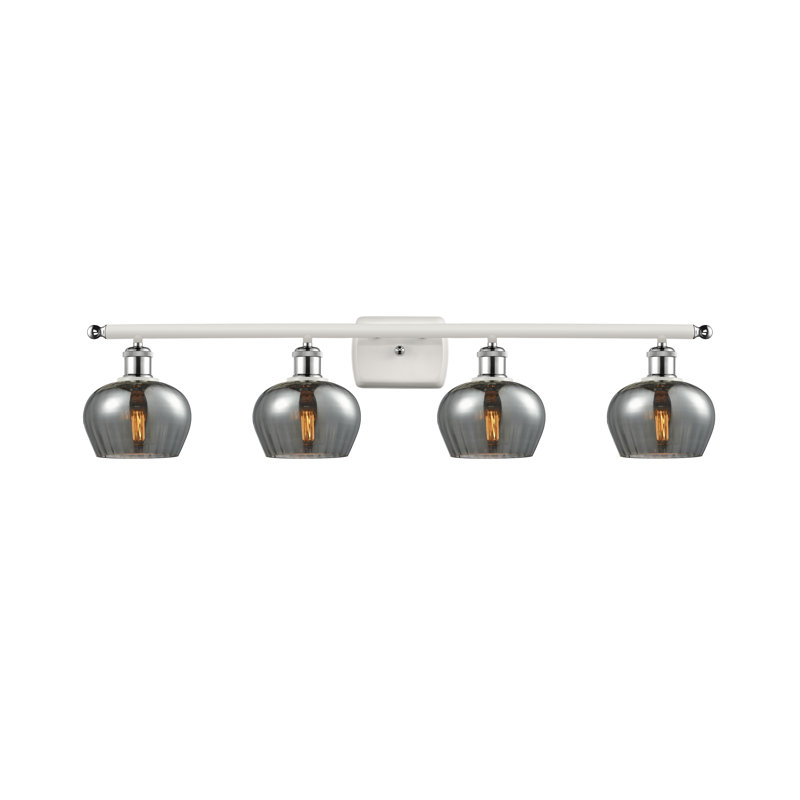 Éclairage de salle de bain à intensité variable 4 lumières Lyman, Ampoule DEL 6 watts Vinage, Plaqué couleur fumée