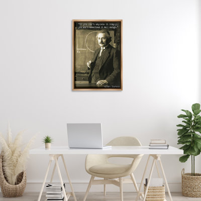  «Inspiring Einstein», citation encadrée sur toile flottante par Graffi * Tee Studios