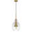 1 - Light Antique Brass Shaded Pendant