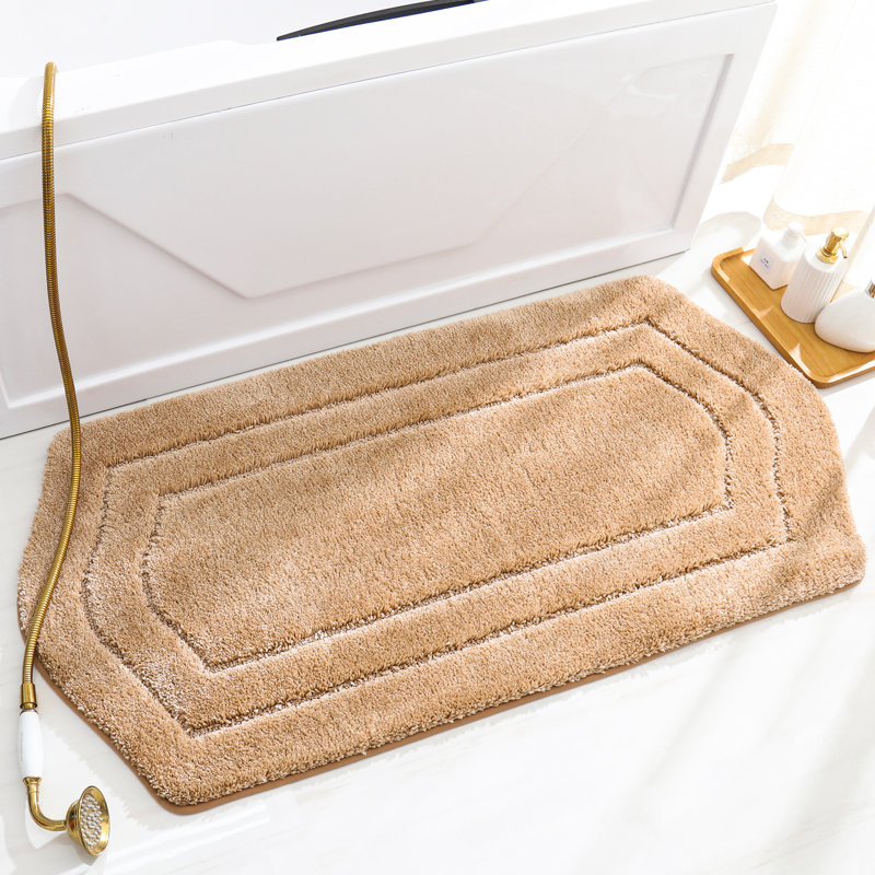 Tapis pour salle de bain Shilynn, Beige, L 24 po x L 48 po