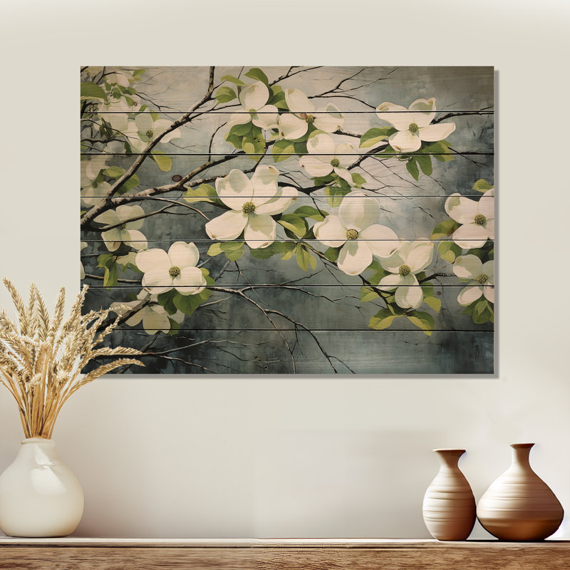 Style de cornouiller sur bois de pin naturel, H 10 po x l 20 po