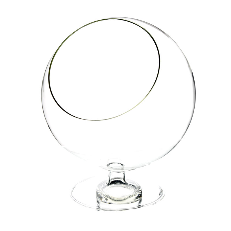 Vase de table en verre transparent, H 5 po x l 4 po x P 4 po