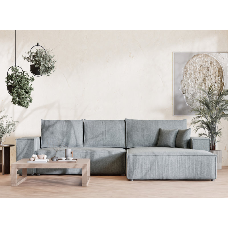 5 Seater Reclining Corner Sofa , Right Hand Facing, Blue Grey Polyester