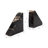 6" Natural Triangular Petrified Wood Bookends - Elegant Home Decor and Office Accessory, Durable Wooden Design, Perfect for Book Lovers, Set of 2