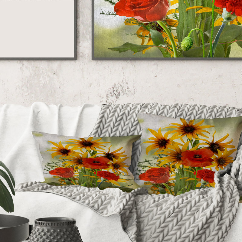 Floral Throw Pillow