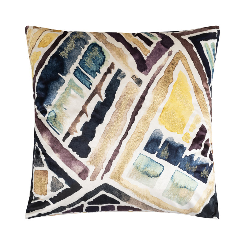 Housse et insert de coussin carré en velours sépia