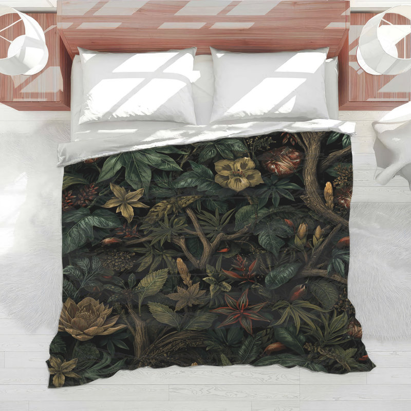 Tropical Rainforest Foliage Comforter, Twin Extra Long