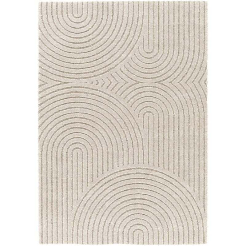 Moya High-Quality Shag Grey Beige Rug, Rectangle 160 x 230cm