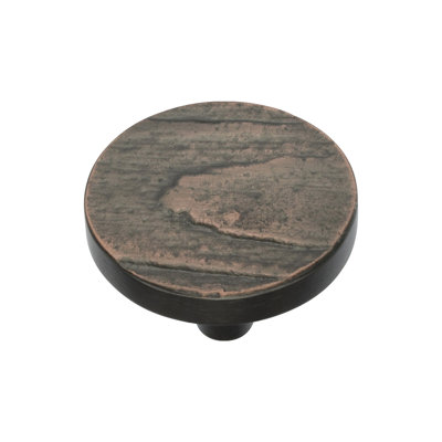 Heritage Brass Cabinet Knob Round Pine Design