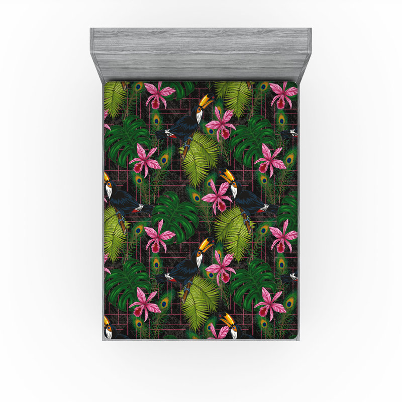 Drap-housse Ambesonne Jungle, Drap-housse très grand californien